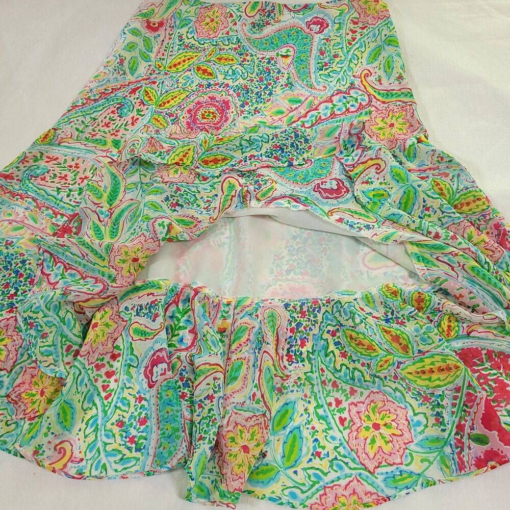Y2K‎ Colorful Paisley Tiered Skirt American Living S Flouncy Floral Fairy Core - Picture 10 of 15